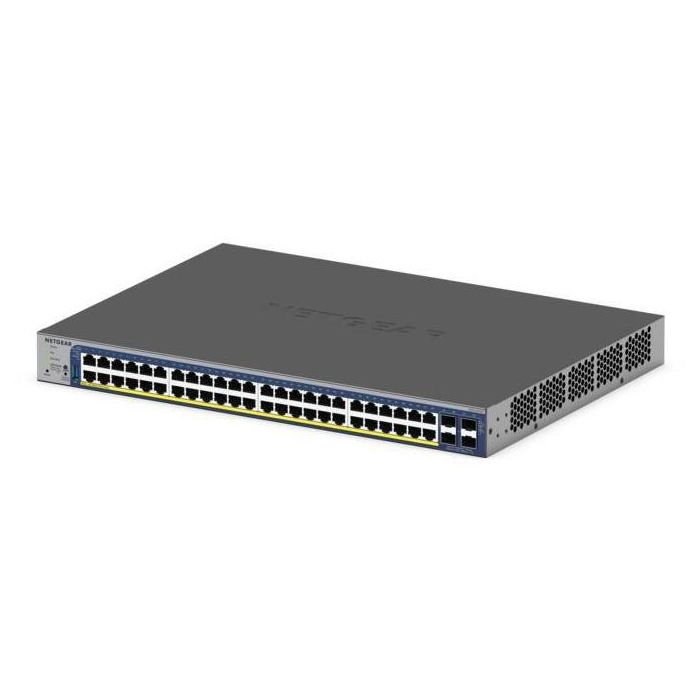 NETGEAR GS752TXP-300EUS Switch Gestionado 48 Puertos Gigabit Ethernet 4 Puertos SFP+ Presupuesto PoE+ 390W Montaje en Rack 10G Ethernet