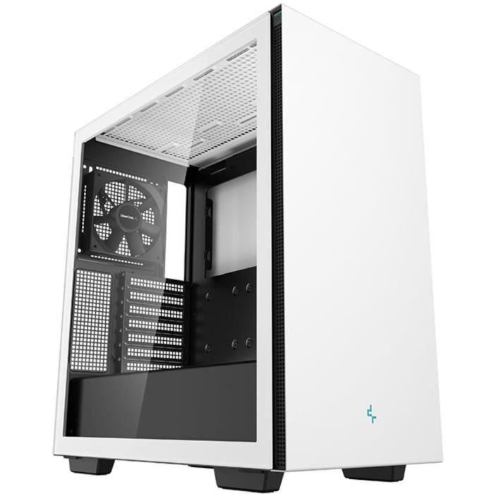 Caja de PC Mid Tower sin fuente de alimentación - DEEPCOOL CH510 (Blanco) - E-ATX/ATX/Micro ATX - 1x120mm - USB 3.0/HD Audio - Vidrio templado