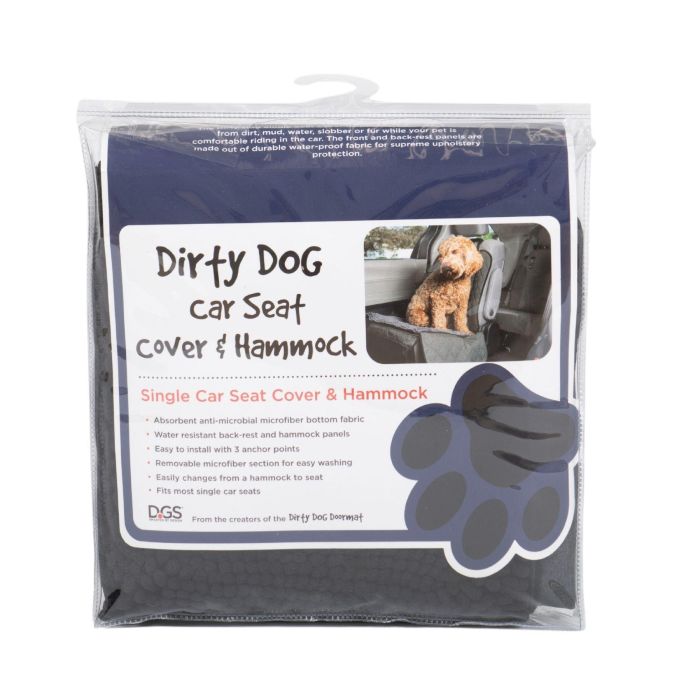 Dog Gone Smart Funda Protectora de Asiento Individual para Coche de Perros, Microfibra Absorbente Anti-suciedad y Pelos, Negro 112x89 cm 1 Dog Gone Smart Funda Protectora de Asiento Individual para Coche de Perros, Microfibra Absorbente Anti-suciedad y Pelos, Negro 112x89 cm 1