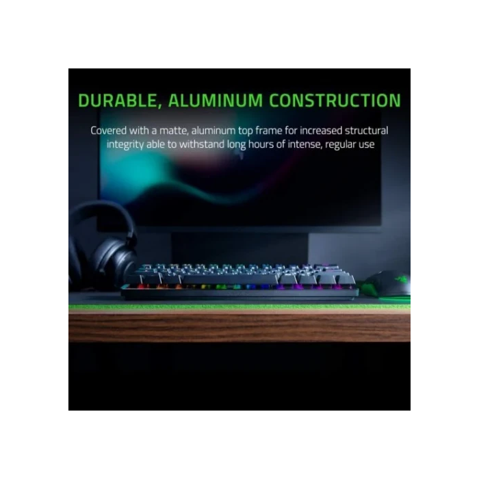 Razer Teclado Huntsman Mini Purple Switch (Español) RZ03-03392900-R311 - Teclado Mecánico Compacto 60% con Switches Ópticos Razer, Retroiluminación RGB, Diseño Portátil para Gaming 2