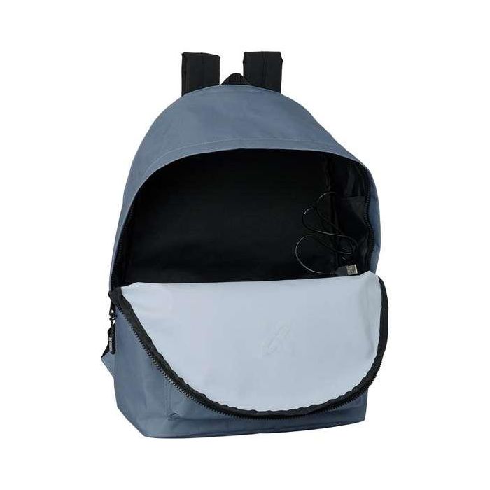 Safta Mochila Doble Portátil 15,6"+USB Munich Básicos Gris 31x44x18 cm 8