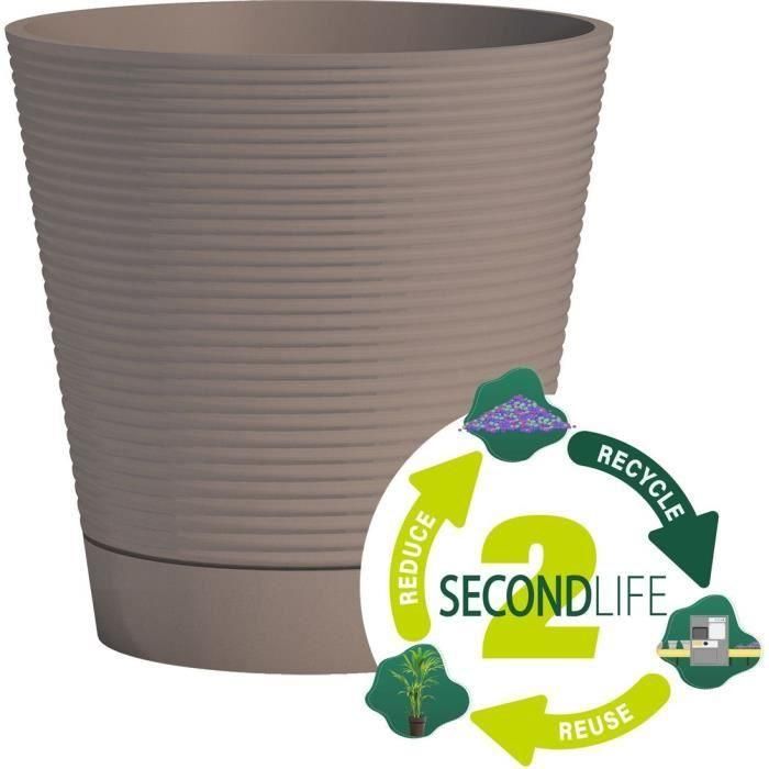 Maceta de reserva de agua - GARDEN ID - Green Care Sense Taupe 30 cm - Garantía 10 años - 100% reciclado 1 Maceta de reserva de agua - GARDEN ID - Green Care Sense Taupe 30 cm - Garantía 10 años - 100% reciclado 1