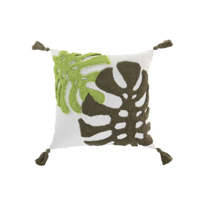 Cojin Urban DKD Home Decor Blanco Verde 45 x 45 cm (2 Unidades) 0 Cojin Urban DKD Home Decor Blanco Verde 45 x 45 cm (2 Unidades) 0
