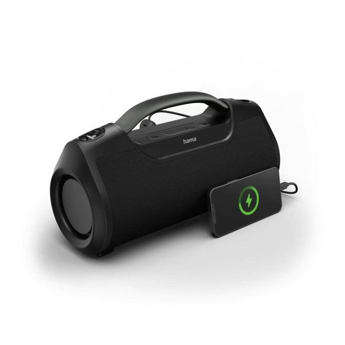 Hama Altavoz Soundbarrel Negro - Sonido Potente, Bluetooth 5.0, Resistente al Agua IPX6, Batería de 12h 6