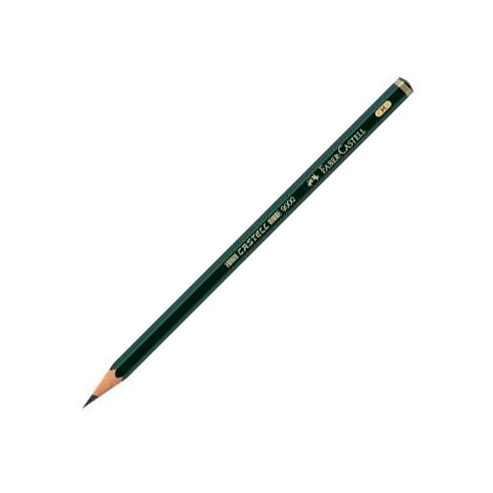 Faber Castell 9000-H Lápiz de Grafito Ecolápiz para Escribir, Dibujar y Bocetar (12 Unidades) Mina Resistente (12 Unidades)