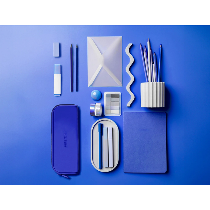 Antartik Prisma Estuche Portatodo Rectangular Silicona Soft Azul Oscuro 185x75x50 mm 8