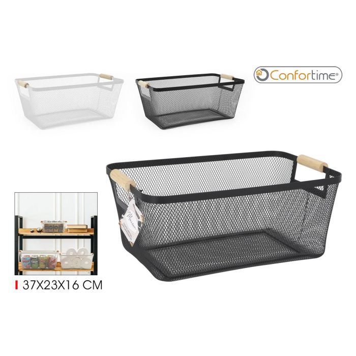Cesta de metal organizador 37x23x16 cm - Confortime (8 Unidades) Cesta de metal organizador 37x23x16 cm - Confortime (8 Unidades)