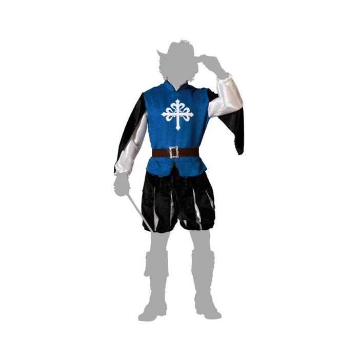 Disfraz Mosquetero Azul Hombre Adulto M-L 4 Disfraz Mosquetero Azul Hombre Adulto M-L 4