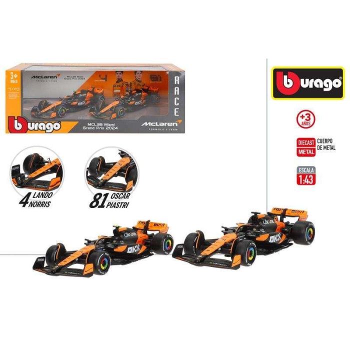 Set 2 coches metal burago f1 mclaren mcl38 escala 1:43. 1 Set 2 coches metal burago f1 mclaren mcl38 escala 1:43. 1