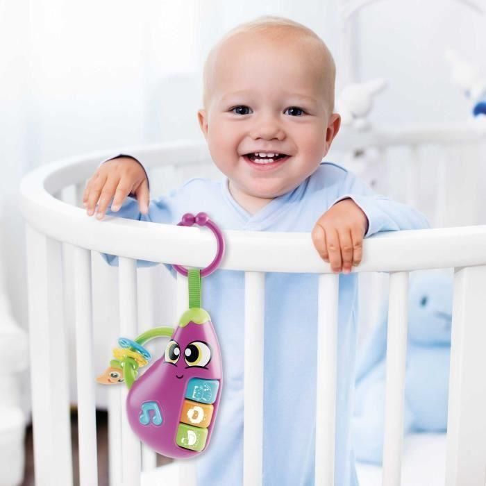 Berenjena - Sonajero Electrónico - CAROTINA BABY - Melodías y Sonidos de Animales, Mordedores 2 Berenjena - Sonajero Electrónico - CAROTINA BABY - Melodías y Sonidos de Animales, Mordedores 2