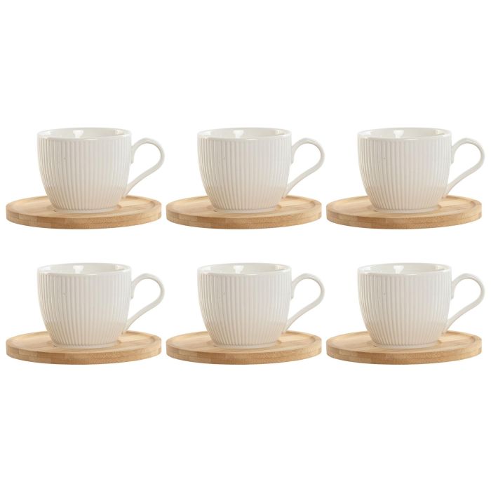 Cafe Basicos DKD Home Decor Blanco Natural 8 x 7 x 11 cm Set de 6 Cafe Basicos DKD Home Decor Blanco Natural 8 x 7 x 11 cm Set de 6