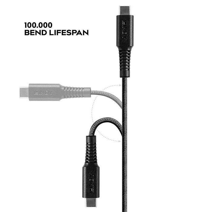Lindy Cable Carga y Sincronización USB-C a Lightning 1m Ultra Reforzado con Fibras de Aramida, Certificado MFi Apple PD 2.0 para iPhone iPad 3