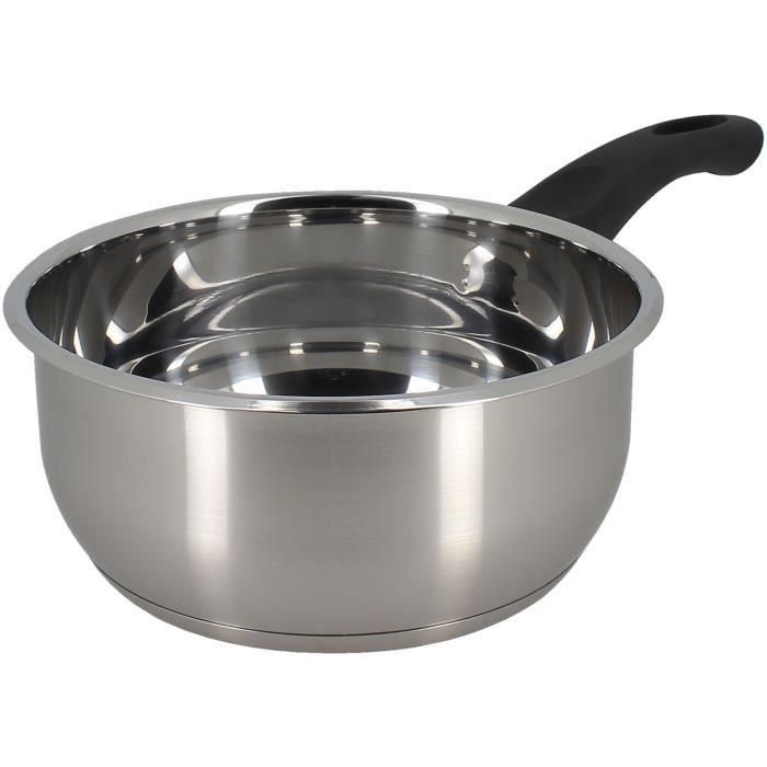 Cacerola - MENASTYL - 6020242 - Acero inoxidable - 18 cm - Apta para todo tipo de fuegos, incluida inducción Cacerola - MENASTYL - 6020242 - Acero inoxidable - 18 cm - Apta para todo tipo de fuegos, incluida inducción