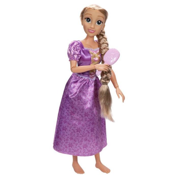 Disney Muñeca Princesa Rapunzel 80 cm, Gran Figura con Atuendo y Cepillo Incluido, Juguete de PVC para Niñas de 3 Años en Adelante. 2 Disney Muñeca Princesa Rapunzel 80 cm, Gran Figura con Atuendo y Cepillo Incluido, Juguete de PVC para Niñas de 3 Años en Adelante. 2