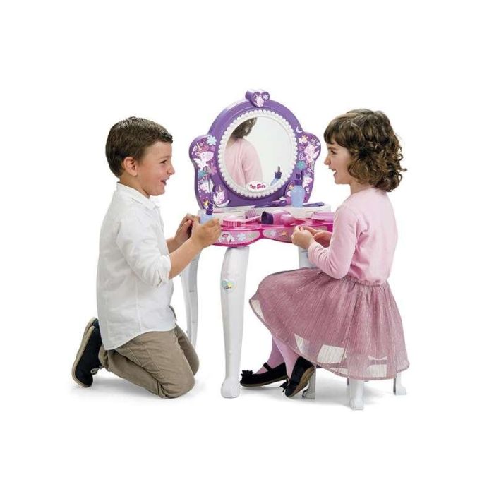 Chicos Tocador de Juguete Topstar con Taburete, Luces y 12 accesorios. Medidas 51x56x85 cm. Ideal para 3 a 5 años 3