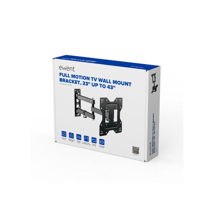 Ewent EW1522 Soporte de Pared Multidireccional EasyTurn para TV 13-42" VESA 75-200mm Inclinable Giratorio Negro 1 Ewent EW1522 Soporte de Pared Multidireccional EasyTurn para TV 13-42" VESA 75-200mm Inclinable Giratorio Negro 1