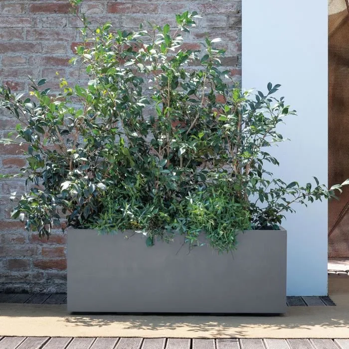 Deroma Jardinera Muret Millennium R Gris Ceniza Con Reserva De Agua Ruedas 99 cm 2