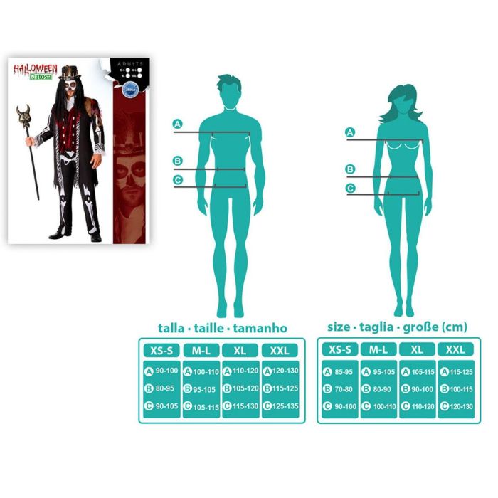 Disfraz para Adultos Multicolor (2 Piezas) (2 Unidades) 4 Disfraz para Adultos Multicolor (2 Piezas) (2 Unidades) 4