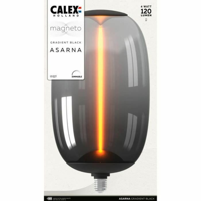 Calex CAL8712879157823 Bombilla LED E27 Filamento Flexible Negra Regulable Magneto Asarna 4W 120lm 1800K 1 Calex CAL8712879157823 Bombilla LED E27 Filamento Flexible Negra Regulable Magneto Asarna 4W 120lm 1800K 1