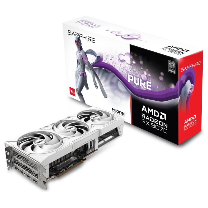 Sapphire RX 9070 16GB GDDR6 Tarjeta Gráfica 3 Ventiladores Blanca 6