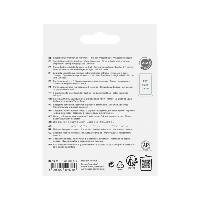 Faber Castell Marcador Textliner 46 Surtido Metálico -4U- 4