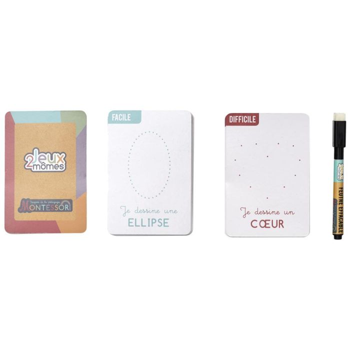 Jeux 2 momes Juego de Formas Montessori para Aprender Formas y Dibujar con Rotulador Borrable 4 Jeux 2 momes Juego de Formas Montessori para Aprender Formas y Dibujar con Rotulador Borrable 4