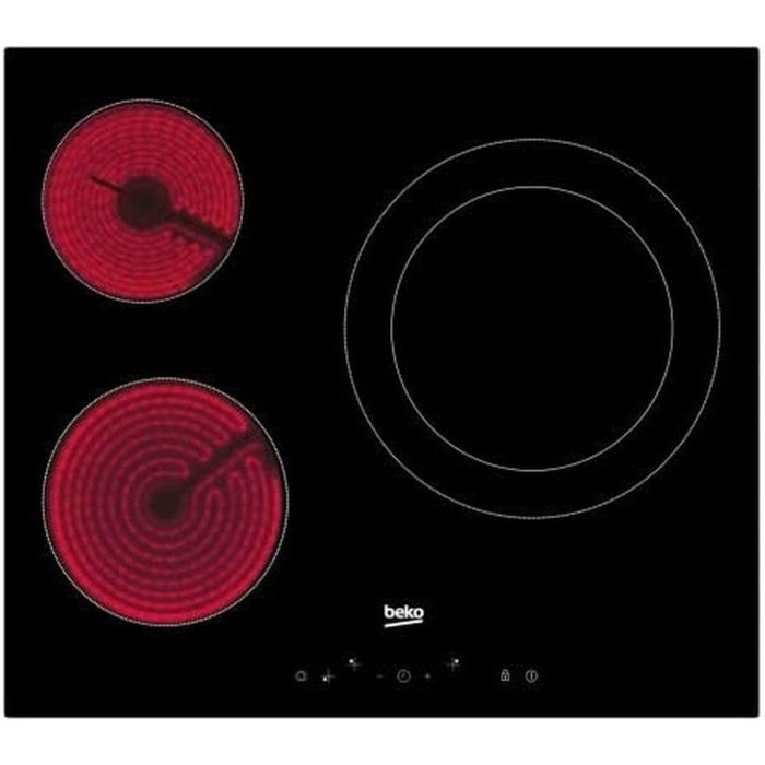Placa Vitrocerámica BEKO HIC63402T 60 cm 58 cm 5700 W 3 Placa Vitrocerámica BEKO HIC63402T 60 cm 58 cm 5700 W 3