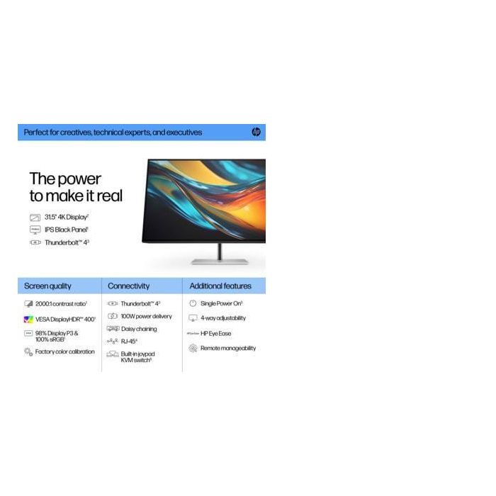 HP Series 7 Pro 31.5 inch 4K Thunderbolt 4 Monitor - 732pk 8 HP Series 7 Pro 31.5 inch 4K Thunderbolt 4 Monitor - 732pk 8