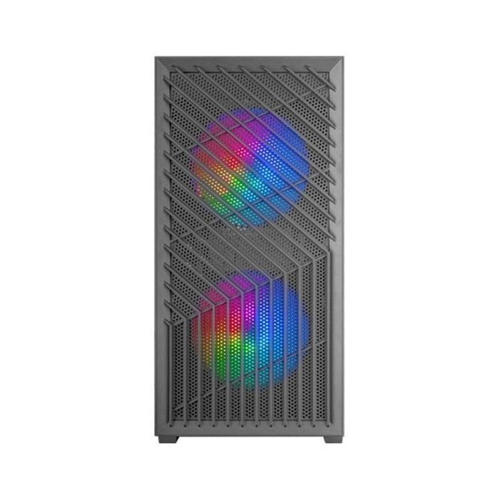 Mars gaming MC-VORTEX Caja Gaming MicroATX con 3 ventiladores FRGB y Panel de Cristal Templado