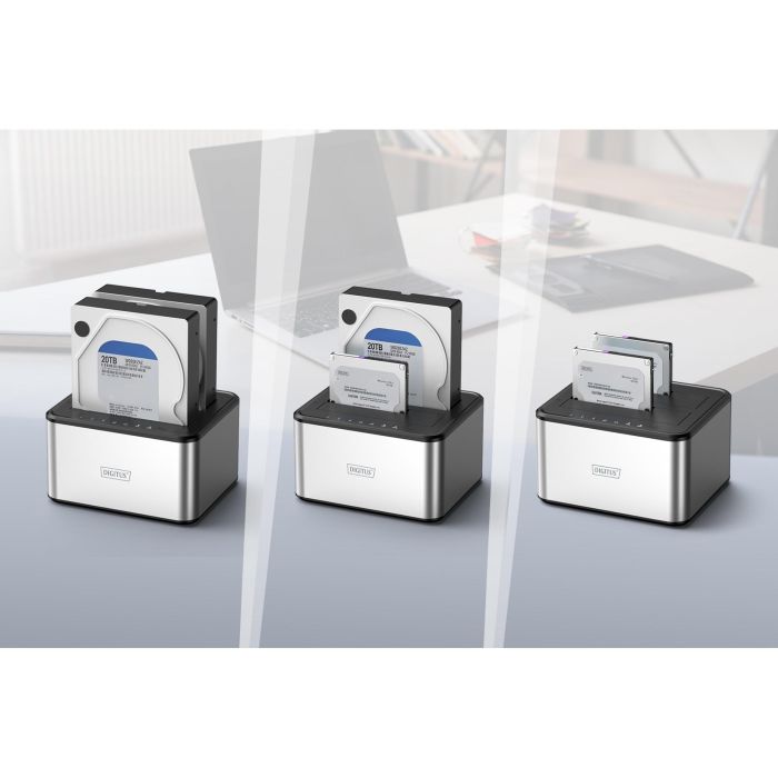 DIGITUS Docking USB ->2x 2.5"/3.5" SATA HHD. SSD silber 5