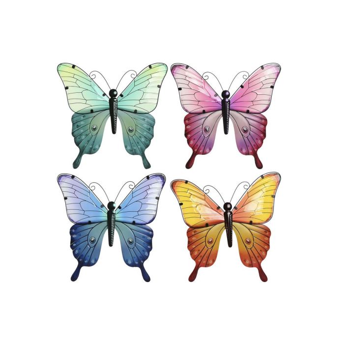 DKD Home Decor Decoración Pared Shabby Mariposa Metálica 30x30x1.5 cm Azul Verde Surtido Set 4 Unidades 1 DKD Home Decor Decoración Pared Shabby Mariposa Metálica 30x30x1.5 cm Azul Verde Surtido Set 4 Unidades 1