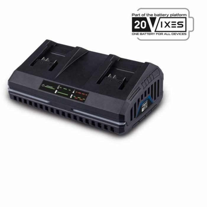 Scheppach SDBC2.4A Cargador Doble 2.4A para Baterías Li-ion 20V IXES - Carga Simultánea de Dos Baterías Scheppach SDBC2.4A Cargador Doble 2.4A para Baterías Li-ion 20V IXES - Carga Simultánea de Dos Baterías