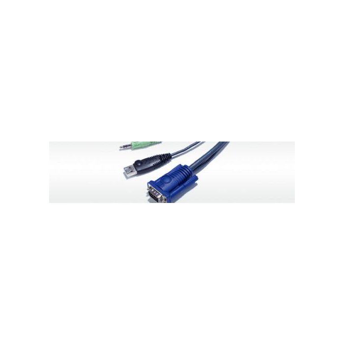 Aten CS64US KVM Switch USB VGA de 4 Puertos con Audio, Compartición de Periféricos USB y Cables Integrados 3