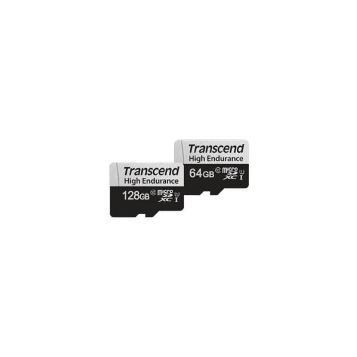 CARD microSD Card 64GB Transcend SDXC USD350V w/Adapter