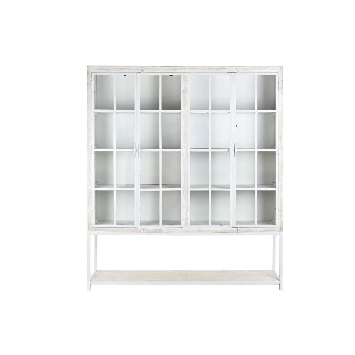 DKD Home Decor Estantería Moderna con 4 Puertas y 6 Baldas, de Madera de Mango y Metal, Color Blanco 170x45x200 cm 5 DKD Home Decor Estantería Moderna con 4 Puertas y 6 Baldas, de Madera de Mango y Metal, Color Blanco 170x45x200 cm 5