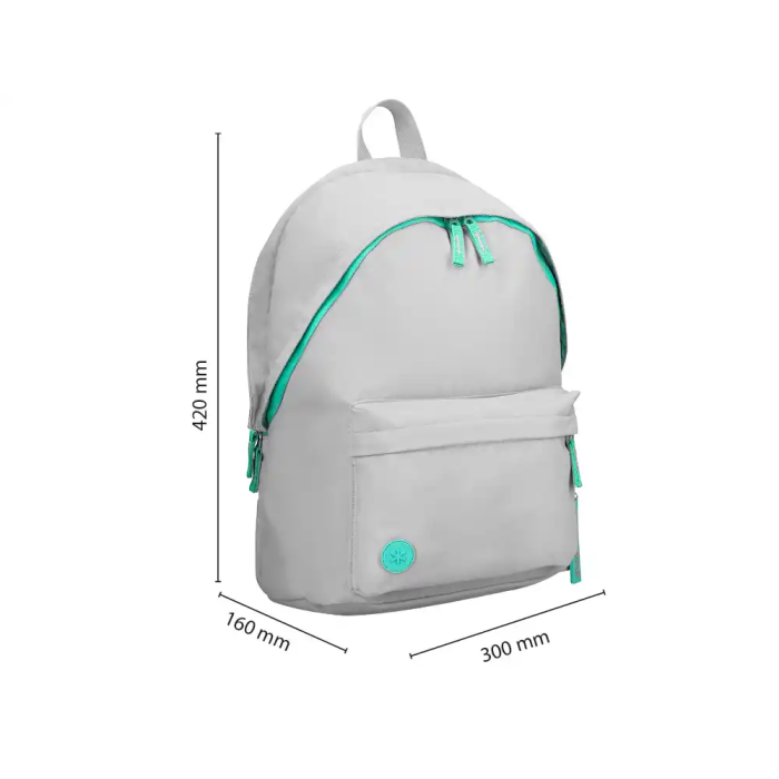 Antartik Mochila Basic Pack Gris, 20 L, Bolsillo Portátil, 300x160x420 mm 1