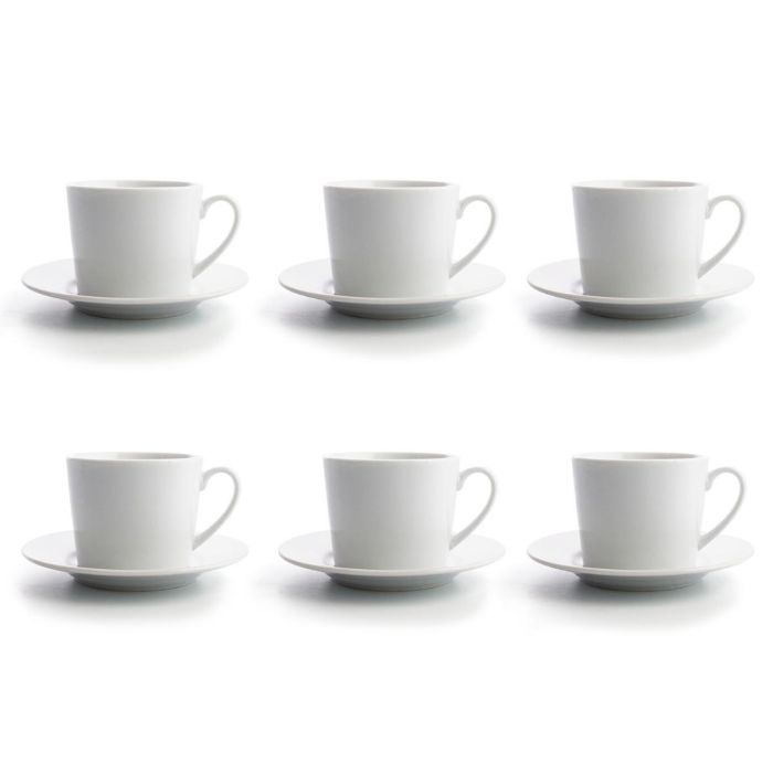Quid Set 6 Tazas con Plato Porcelana Renova Blanco 20 cL, 12 Piezas, Acabado Liso, Apto Lavavajillas y Microondas 0 Quid Set 6 Tazas con Plato Porcelana Renova Blanco 20 cL, 12 Piezas, Acabado Liso, Apto Lavavajillas y Microondas 0