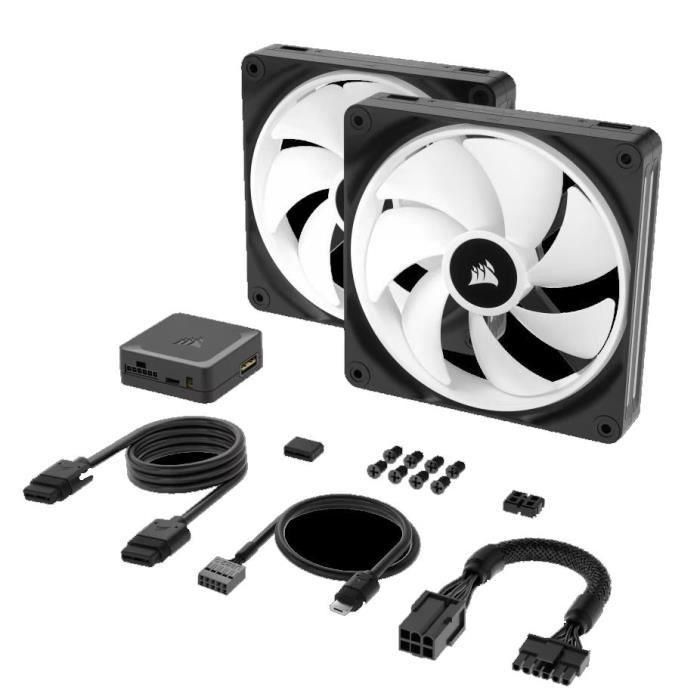 Corsair COR1690976660058 Ventilador PC iCUE LINK QX140 RGB 140mm Kit de Inicio 2