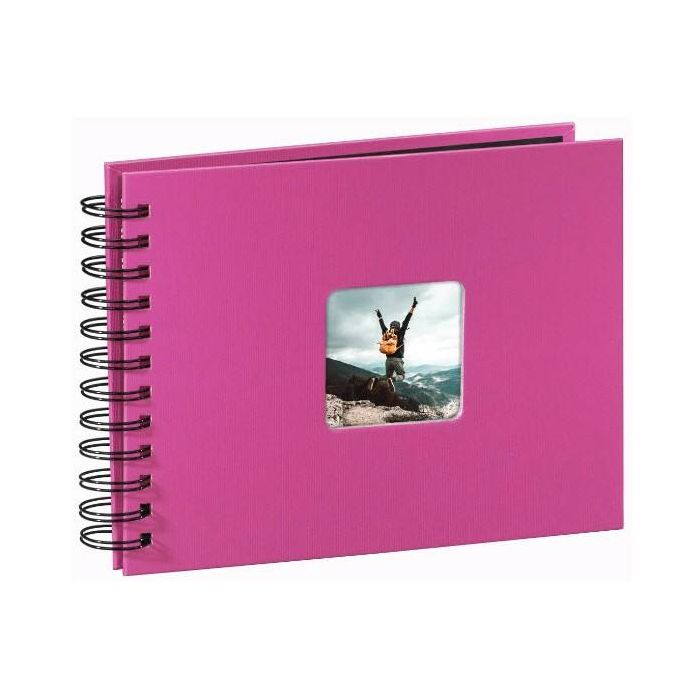 Hama Fine Art Spiral pink 24x17 50 schwarze Seiten 113674 2