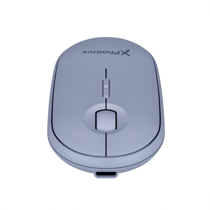Phoenix Ratón Inalambrico Rebble Bluetooth Y 2.4 GHz Azul Conexión Dual Recargable USB-C Ajustable 1600 DPI 4