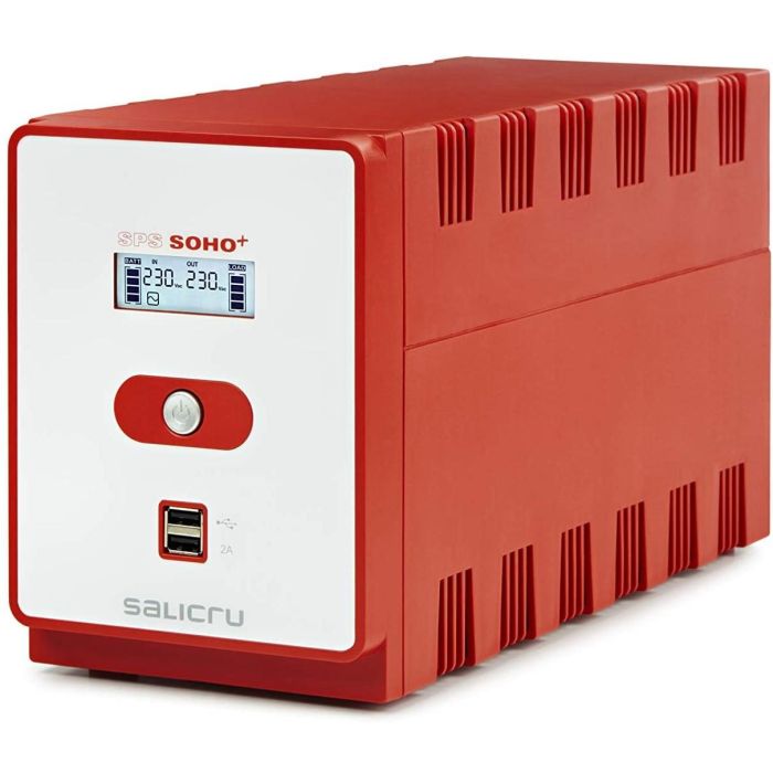 Salicru 647CA000005 sistema de alimentación ininterrumpida (UPS) Línea Interactiva 1.6 kVA / 960 W con AVR, 4 salidas AC Tipo F, 2x USB y Display LCD