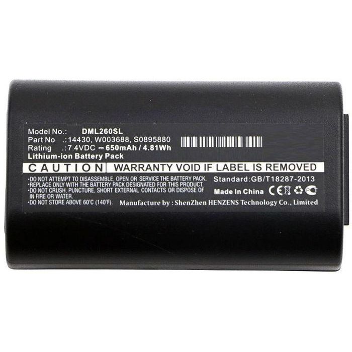 CoreParts Batería para Impresora M&DYMO 4.81Wh Li-ion 7.4V 650mAh Negra, 14430, 1758458 S0895880 260P, 280, LabelManager 260, LabelManager 260P, LabelManager 280, LabelManager PnP 2