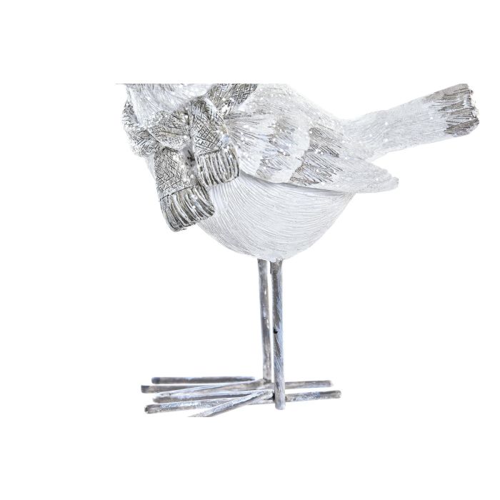 Figura Navidad Moderna DKD Home Decor Gris Blanco 5.5 x 10.5 x 10.5 cm (2 Unidades) 2