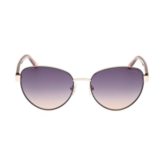 Guess Gafas GU00101 20B Gafas de Sol Mujer Redondas Gris 55 mm 1