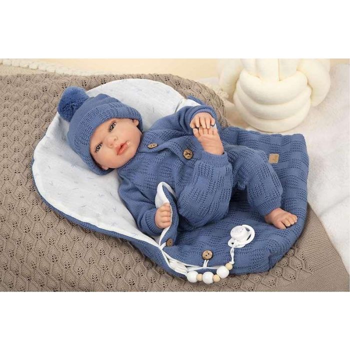 Muñeco reborn arias 40 cm alberto azul c/saco dormir 1 Muñeco reborn arias 40 cm alberto azul c/saco dormir 1