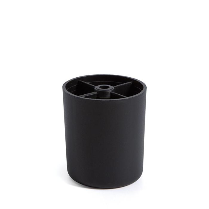 Q&Q Pata de Plástico Redonda Aron D55 H70, 55mm Diámetro, 70mm Altura, Color Negro para Muebles