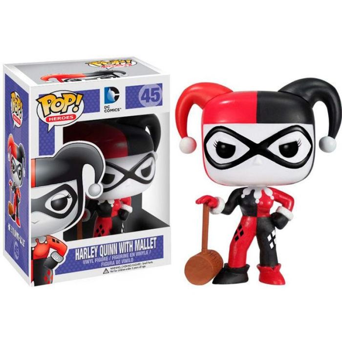 FUNKO Figura POP! DC Comics: Harley Quinn con Mazo Exclusive - Edición Limitada de Vinilo 9cm