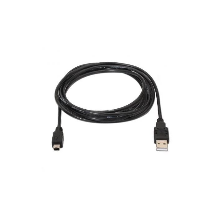 AISENS - CABLE USB 2.0, TIPO A/M-MINI B/M, NEGRO, 3.0M 1