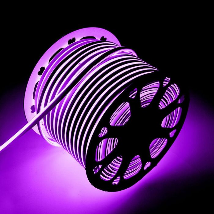 Tira LED Manguera "Neon Flex" 6W 6000ºK 220VAC 8x16mm Simple 120xSMD2835 6W/M x1M 40.000H  [HO-NSPVC8x16SOY220CW] 12
