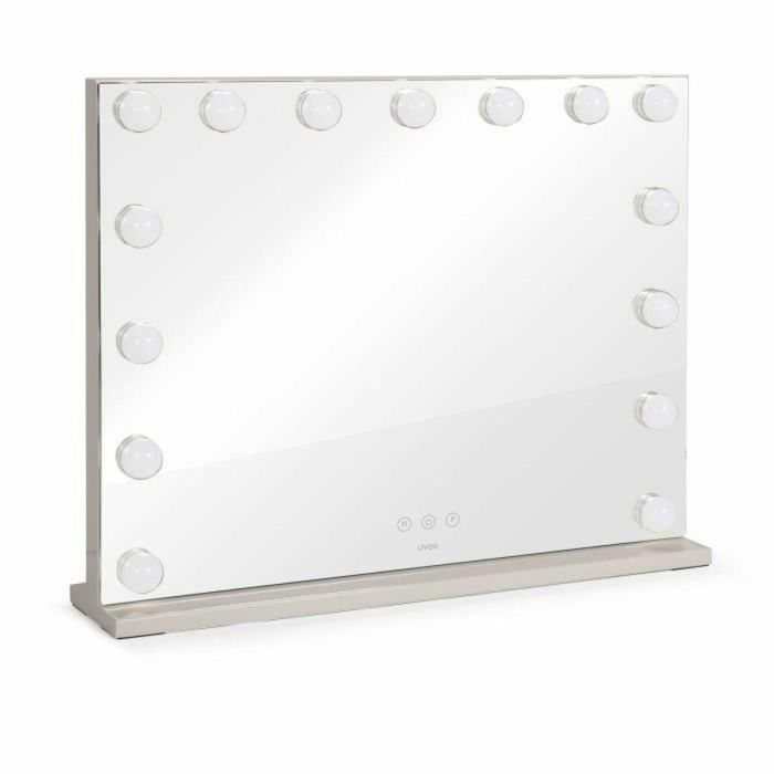 Espejo de maquillaje - LIVOO - DOS207 - 56 x 44 cm - 15 LED - 3 modos de luz 0 Espejo de maquillaje - LIVOO - DOS207 - 56 x 44 cm - 15 LED - 3 modos de luz 0